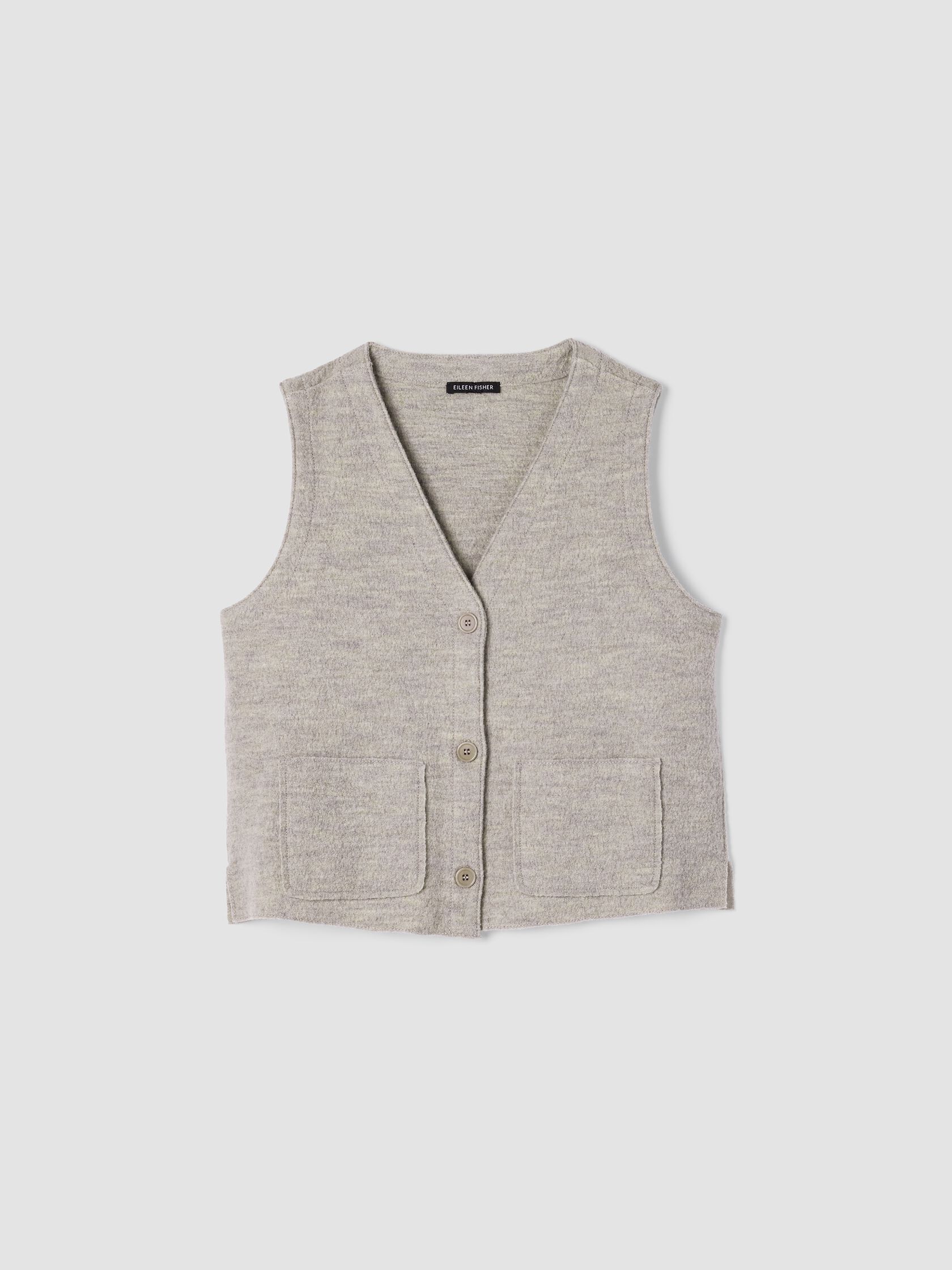 Lightweight Boiled Wool Vest in Regenerative Wool