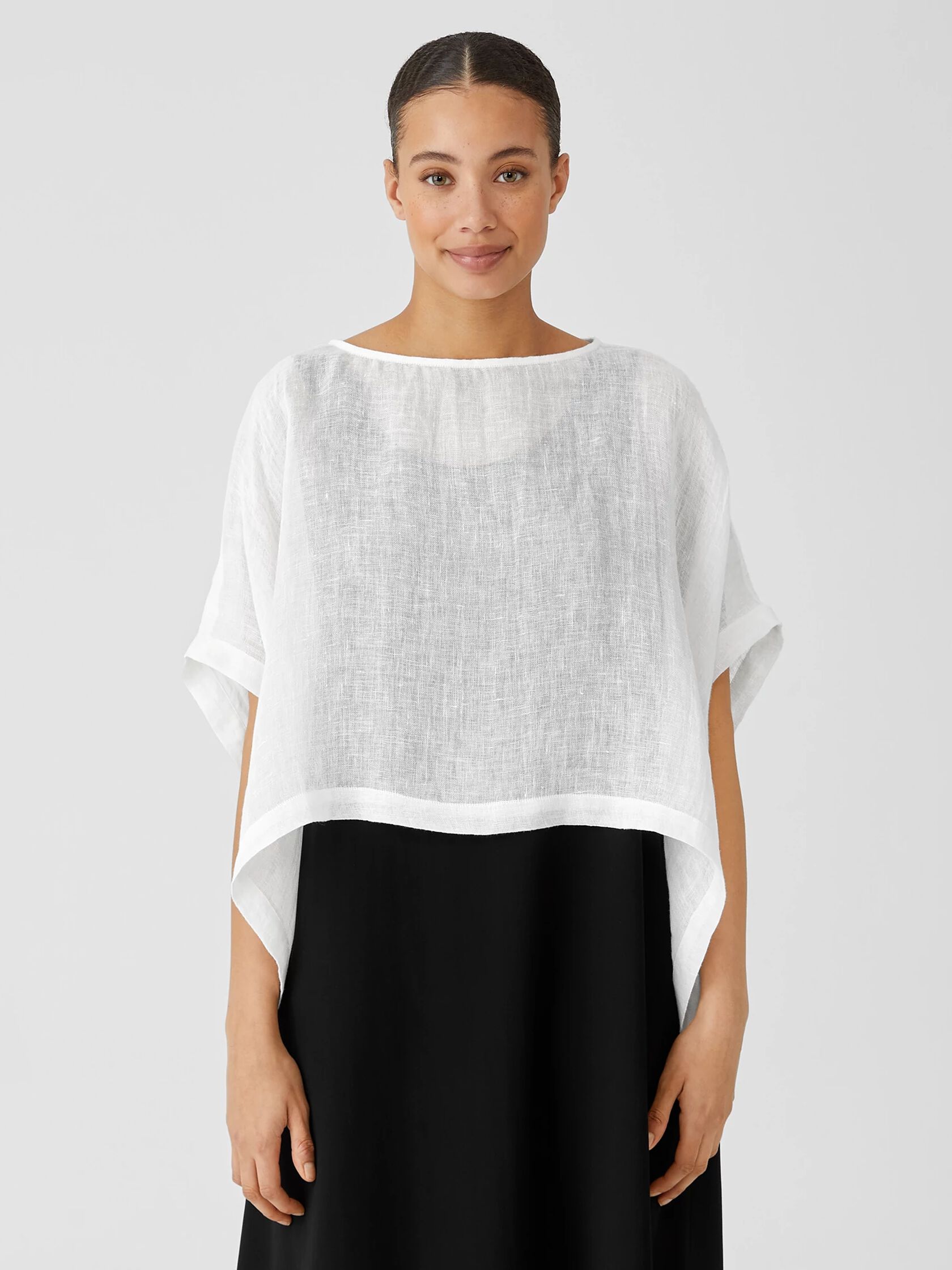 Organic Linen Gauze Poncho