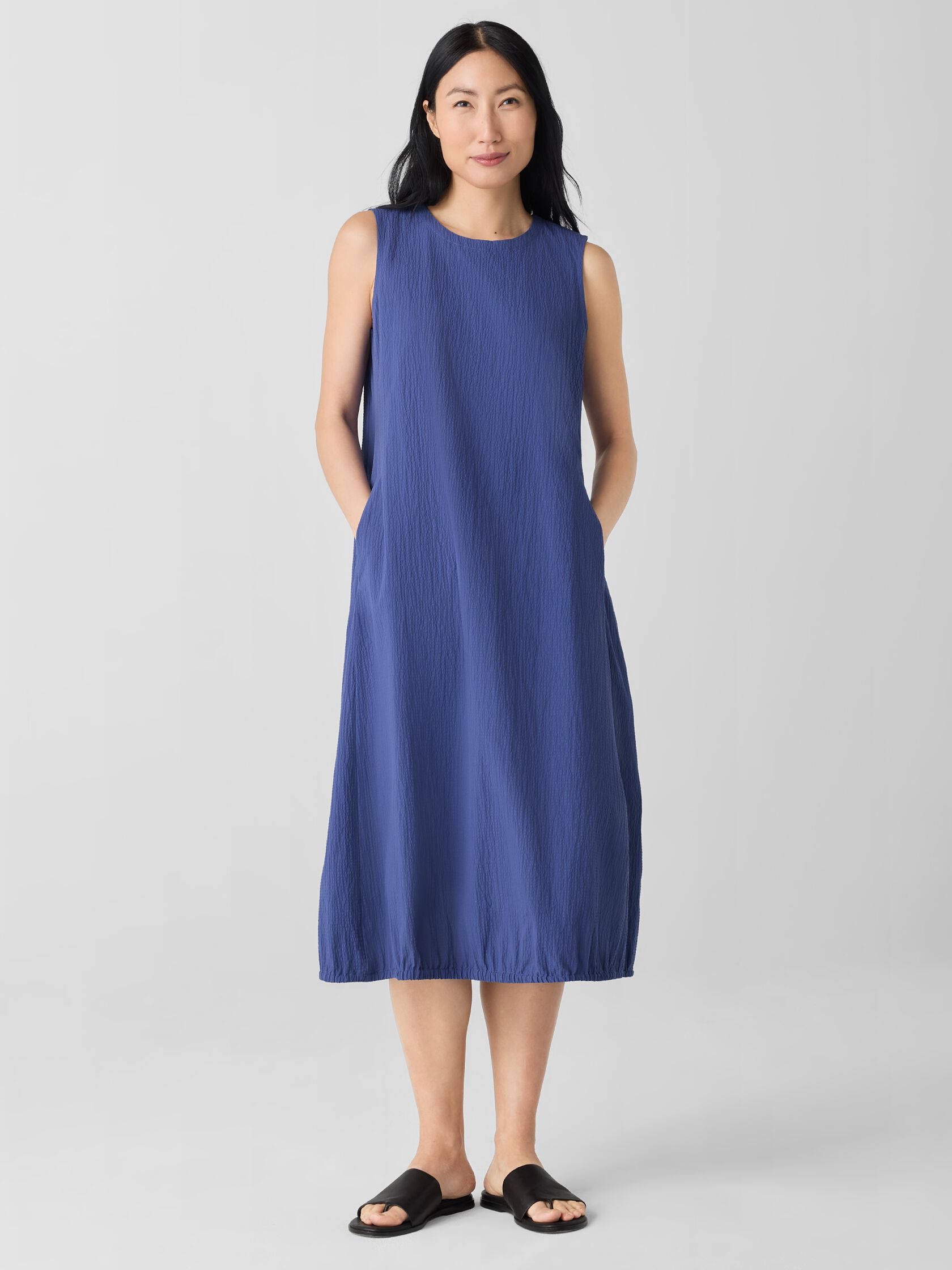 Organic Cotton Pucker Lantern Dress
