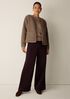 Wool Fluff Round Neck Jacket