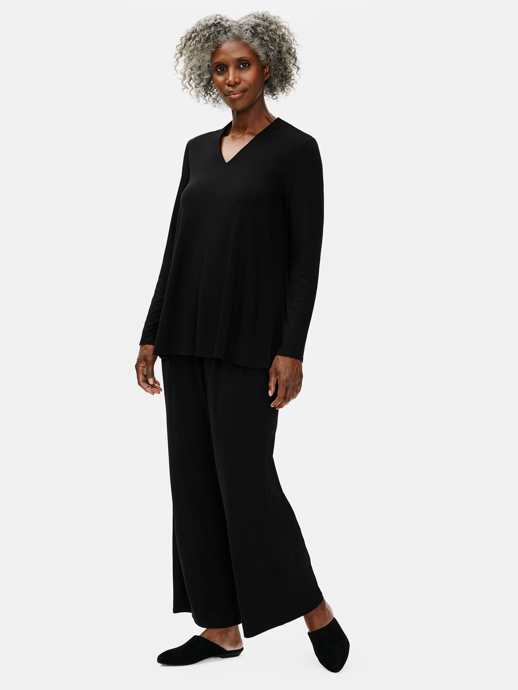 Fine Jersey V-Neck Top