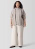 Lightweight Boiled Wool High Collar Jacket in Regenerative Wool