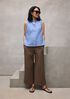 Organic Cotton Pucker Wide-Leg Pant