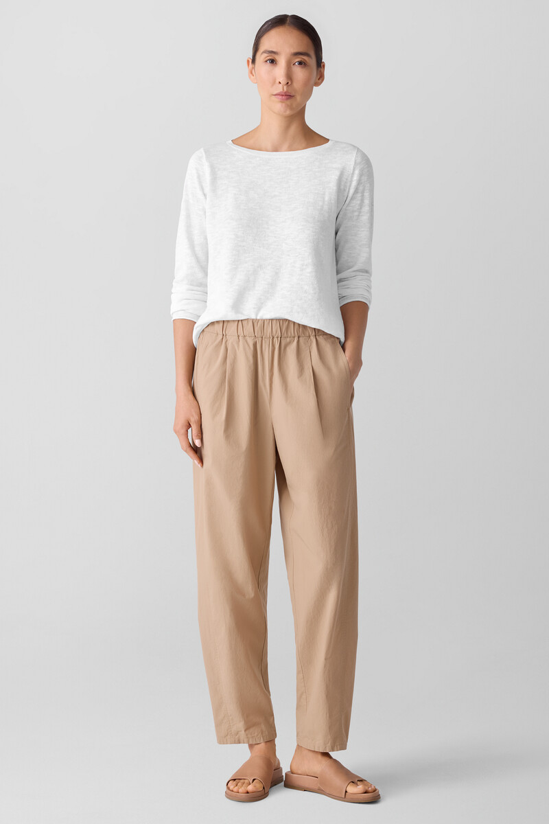 Washed Organic Cotton Poplin Lantern Pant Washed Organic Cotton Poplin Lantern Pant