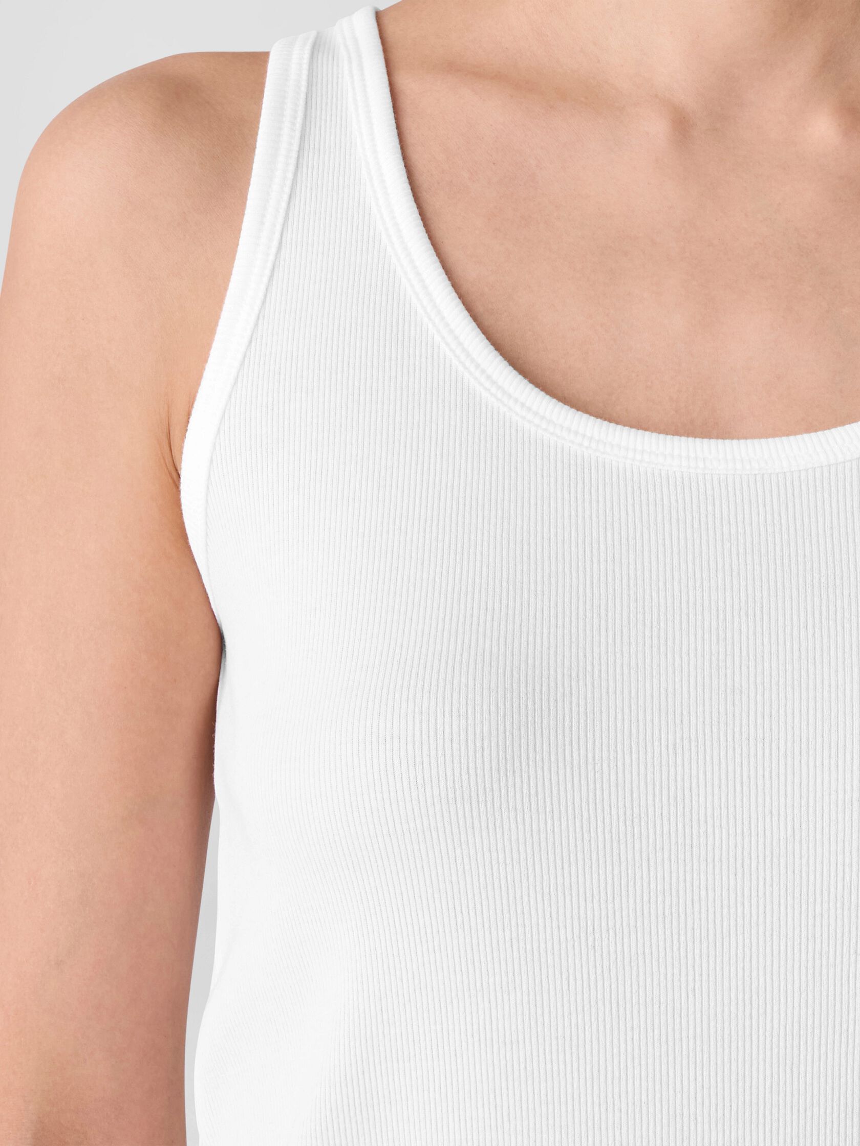 Organic Cotton Stretch Rib Slim Tank