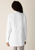 Organic Handkerchief Linen Band Collar Drawstring Shirt