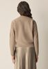 Fine Felted Wool Crew Neck Short Top in Regenerative Wool