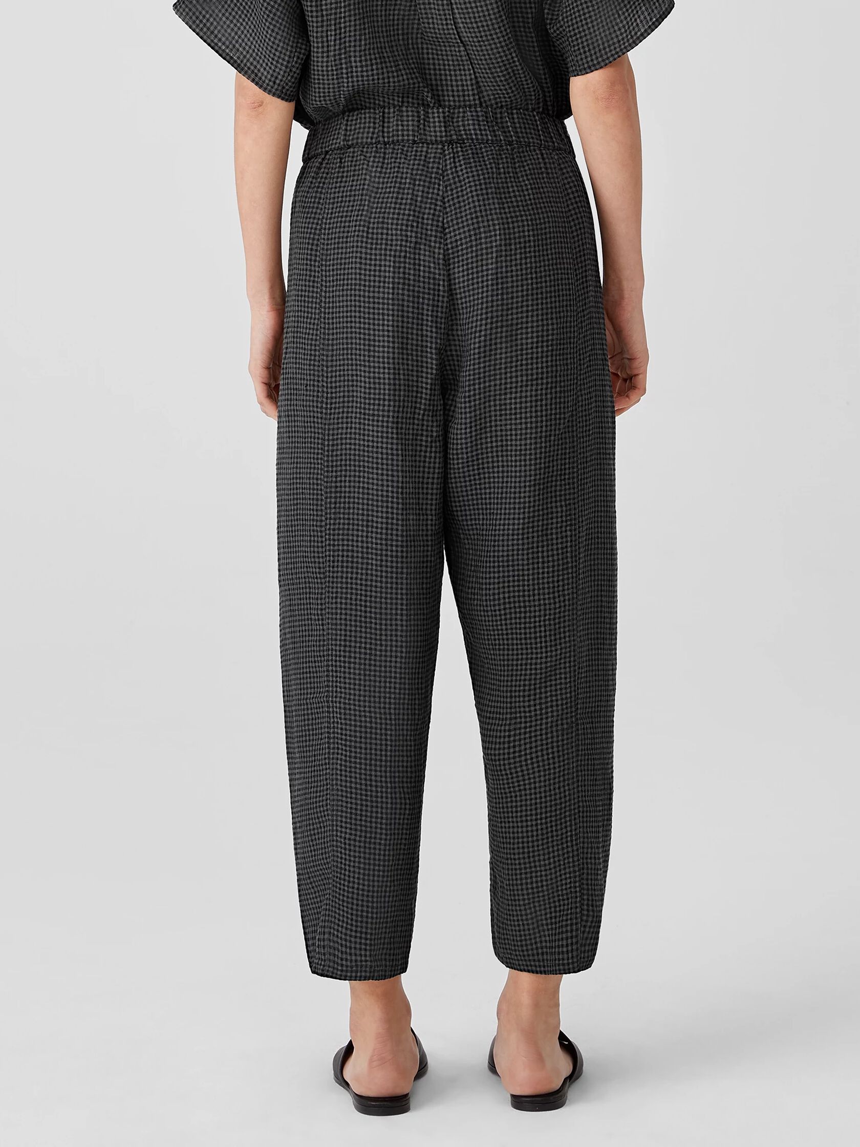 Puckered Organic Linen Lantern Pant