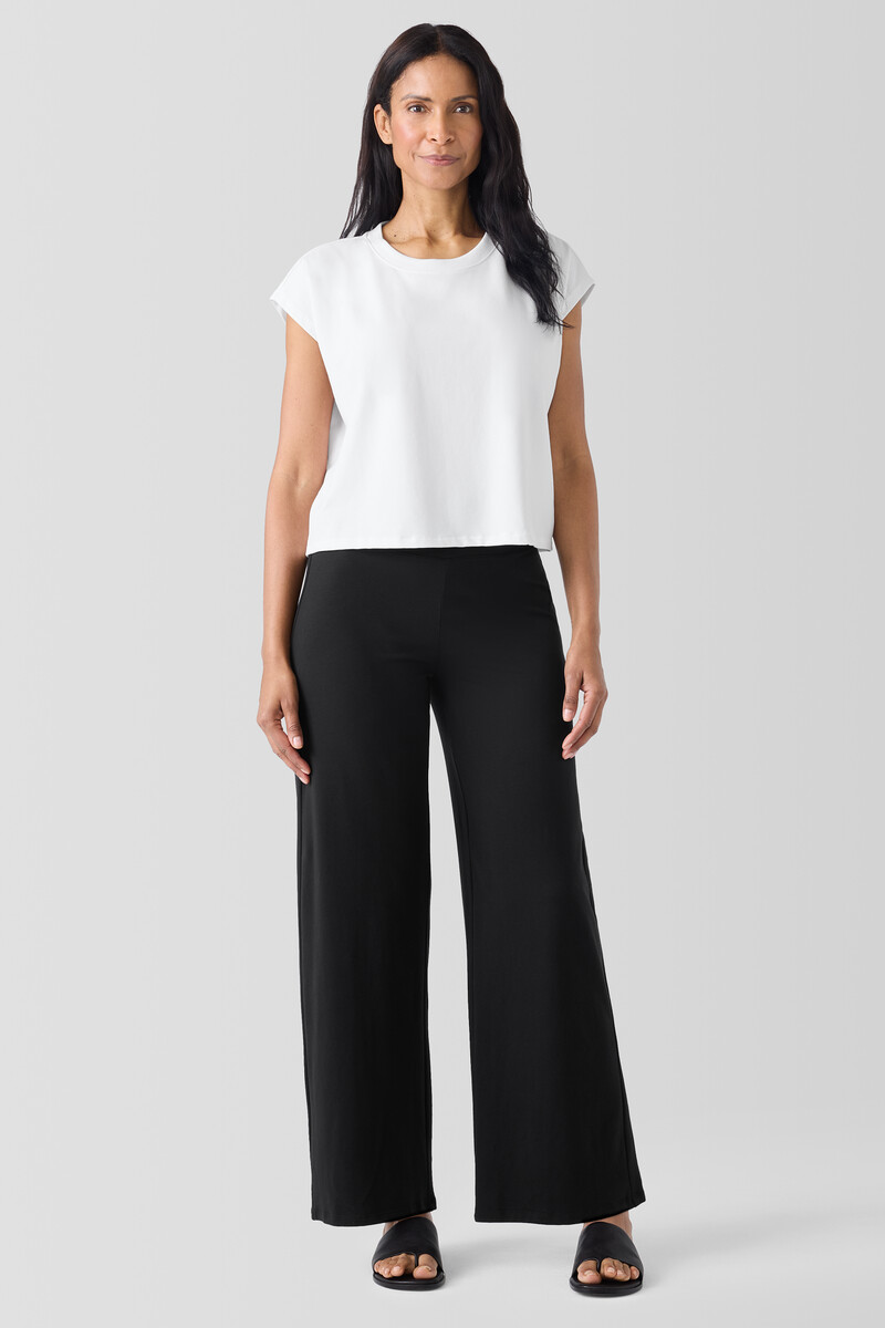 Pima Cotton Stretch Jersey Wide-Leg Pant Pima Cotton Stretch Jersey Wide-Leg Pant
