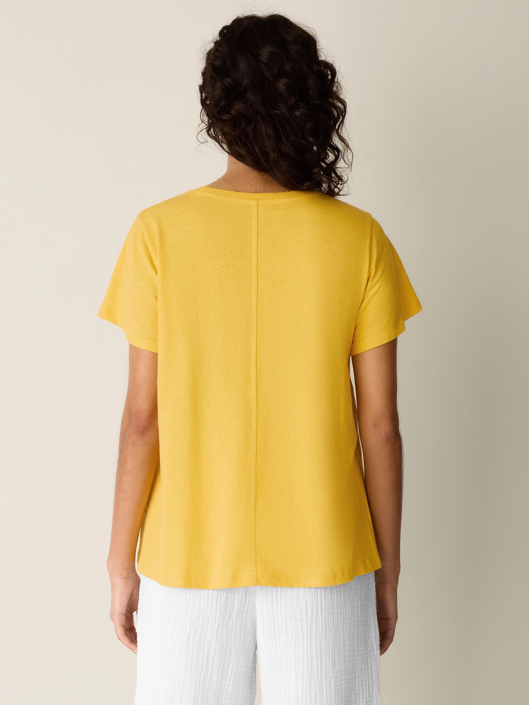 Organic Cotton Slubby Jersey Crew Neck Tee
