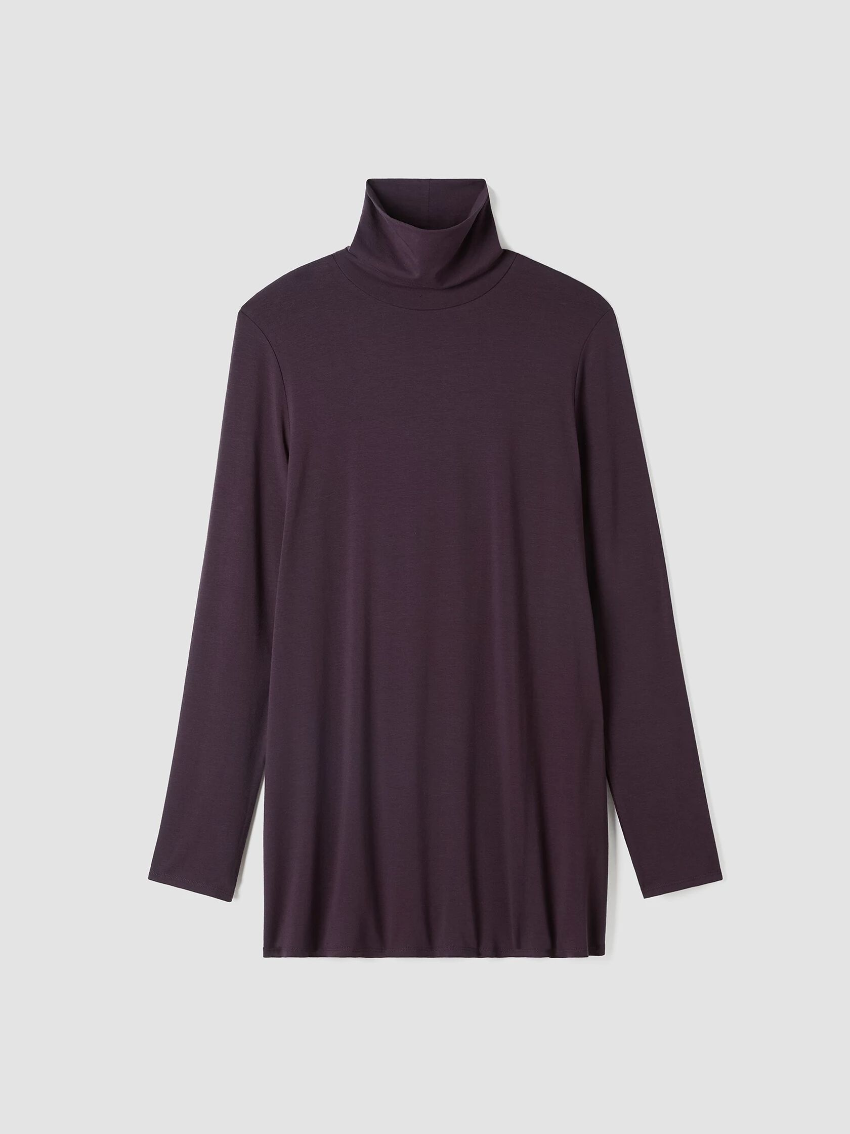 Fine Jersey Scrunch Neck Long Top