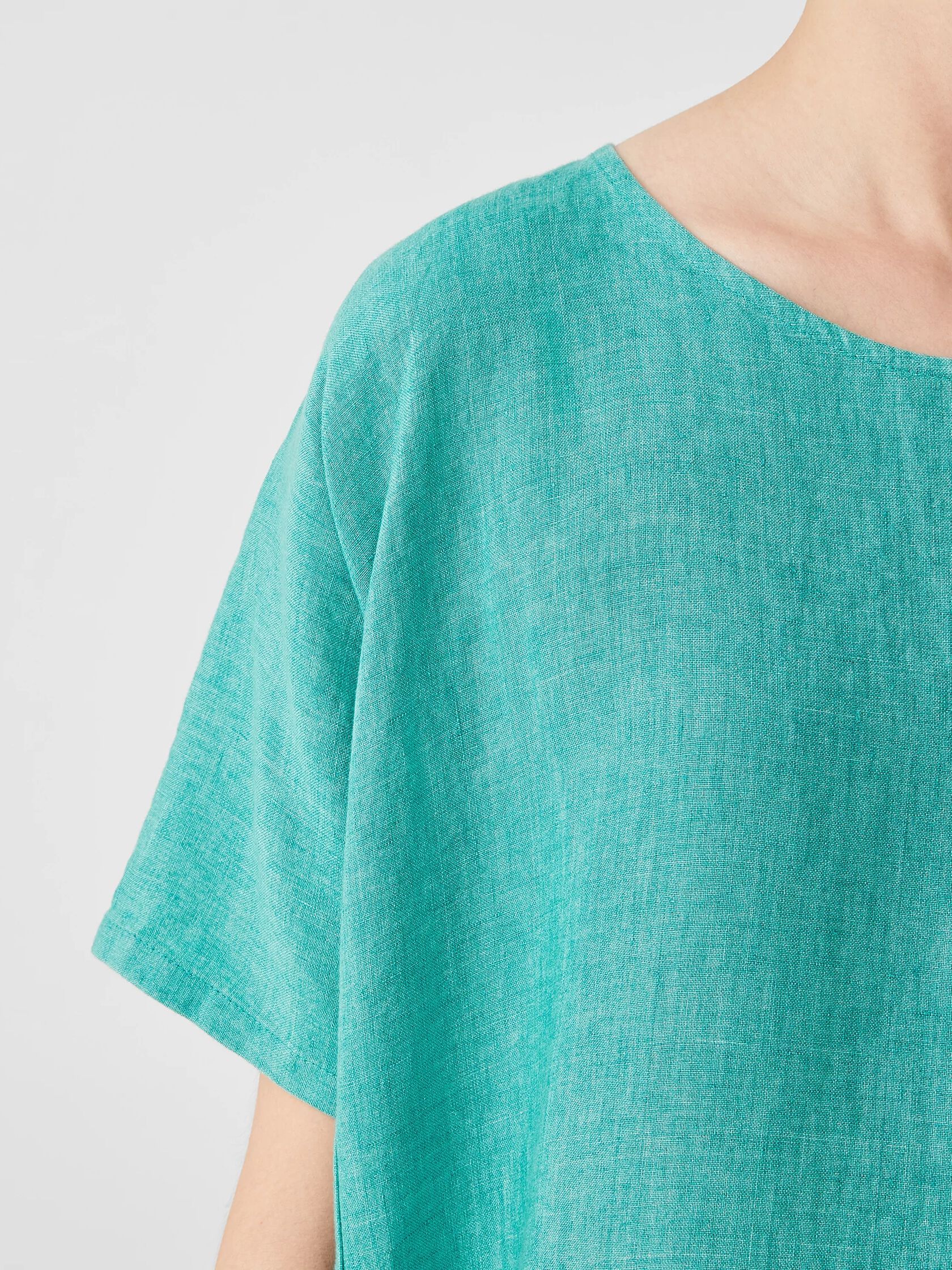 Washed Organic Linen Delave Dress
