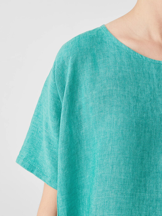 Washed Organic Linen Delave Dress | EILEEN FISHER Washed Organic Linen Delave Dress | EILEEN FISHER
