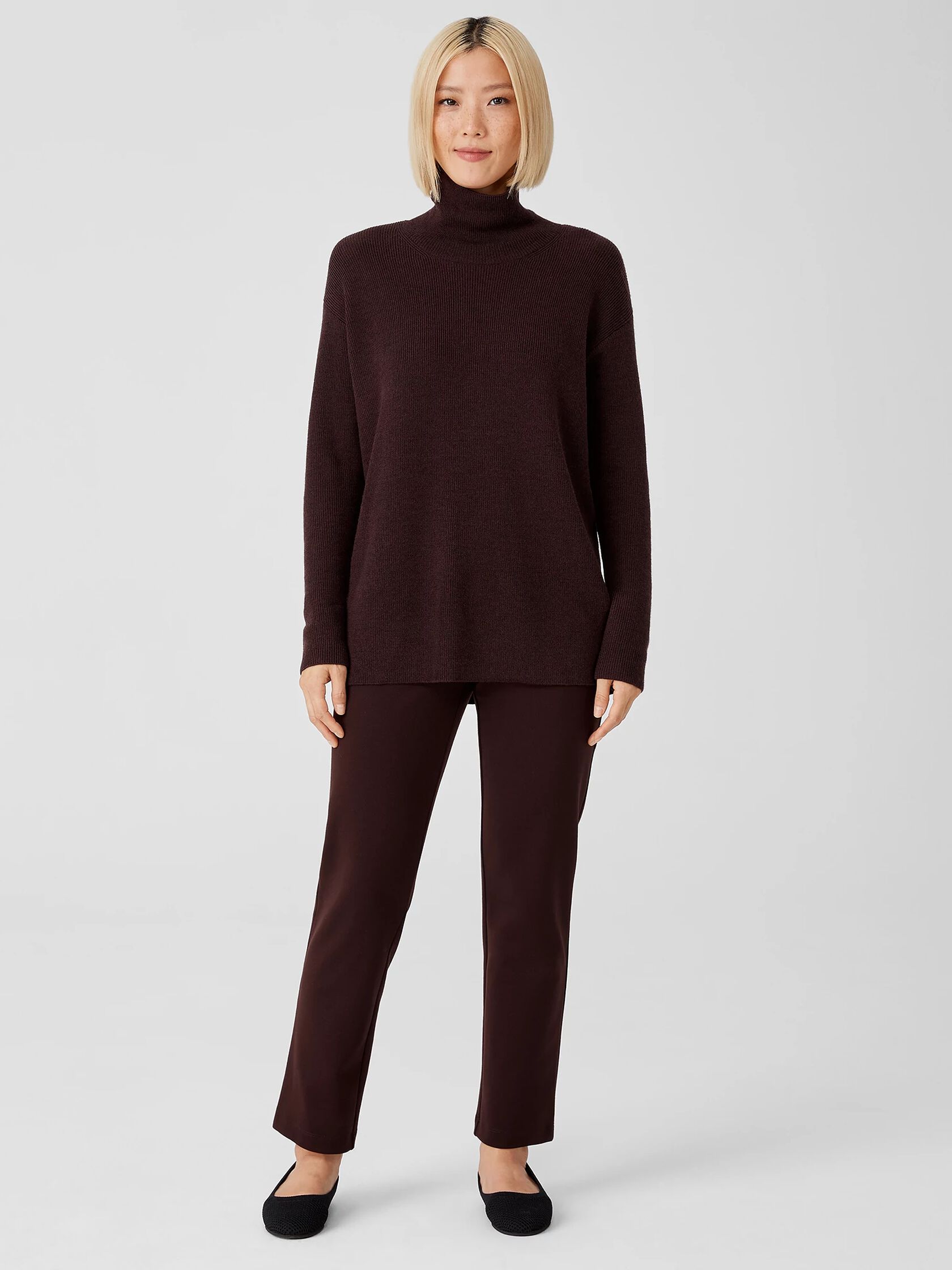 Merino Turtleneck Top in Responsible Wool