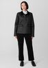 Eggshell Recycled Nylon Quilted Classic Collar Jacket