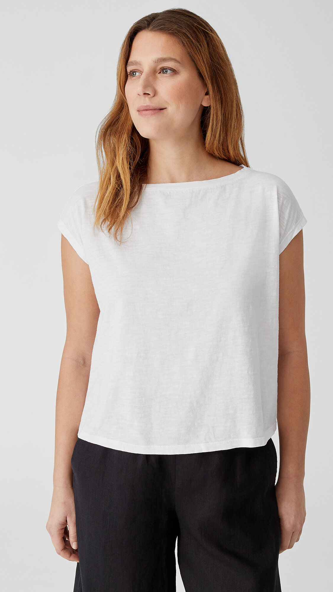 eileen fisher slubby organic cotton jersey