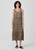 Crushed Silk Tiered Dress
