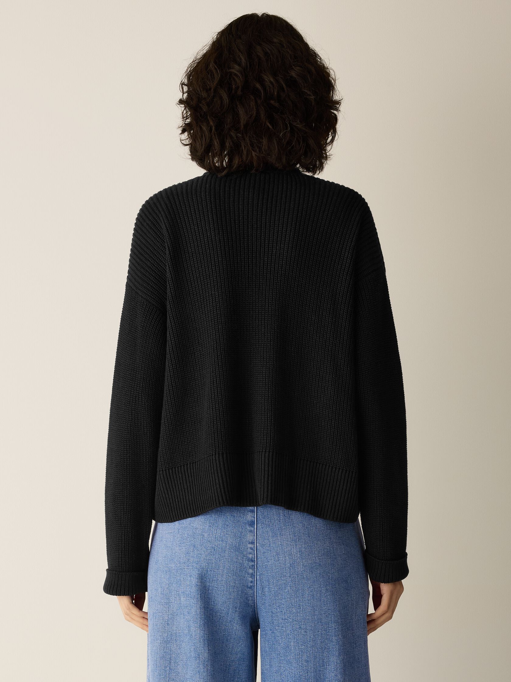 Peruvian Cotton Blend V-Neck Cardigan
