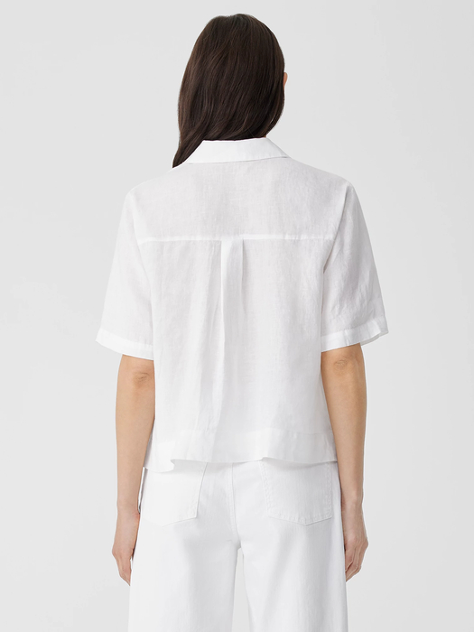 Handkerchief Linen Notch Collar Shirt