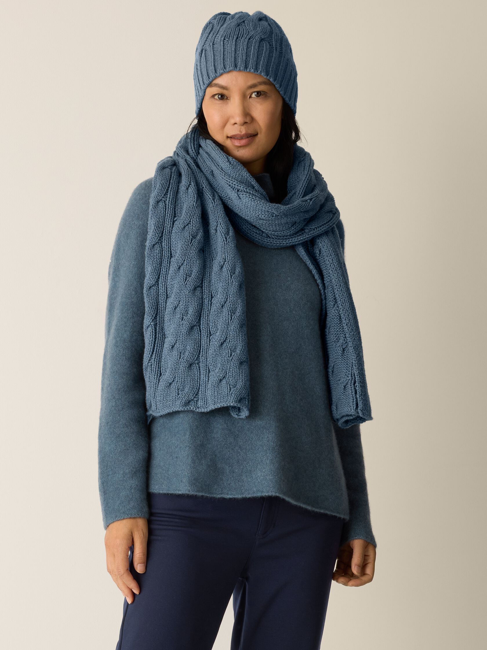 Cotton & Recycled Cashmere Scarf