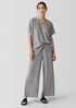 Woven Plissé Wide-Leg Pant