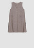 Washed Organic Linen Delave V-Neck Top