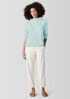 Garment-Dyed Terry Funnel Neck Top