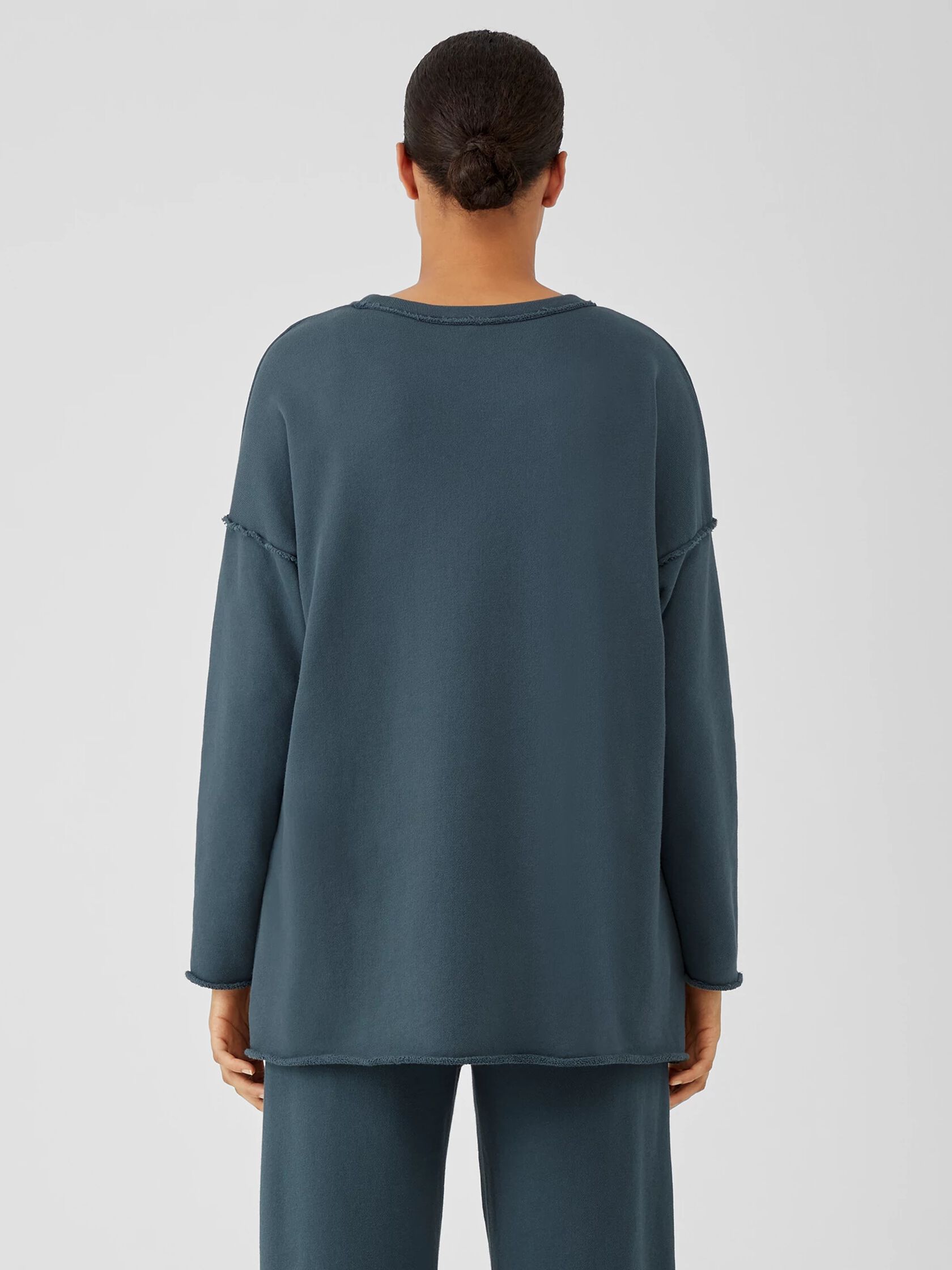 Organic Cotton French Terry Crew Neck Top