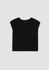 Organic Linen Jersey Shirred-Back Top