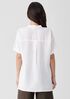 Handkerchief Linen Short-Sleeve Long Shirt