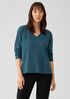 Organic Cotton Slub V-Neck Top