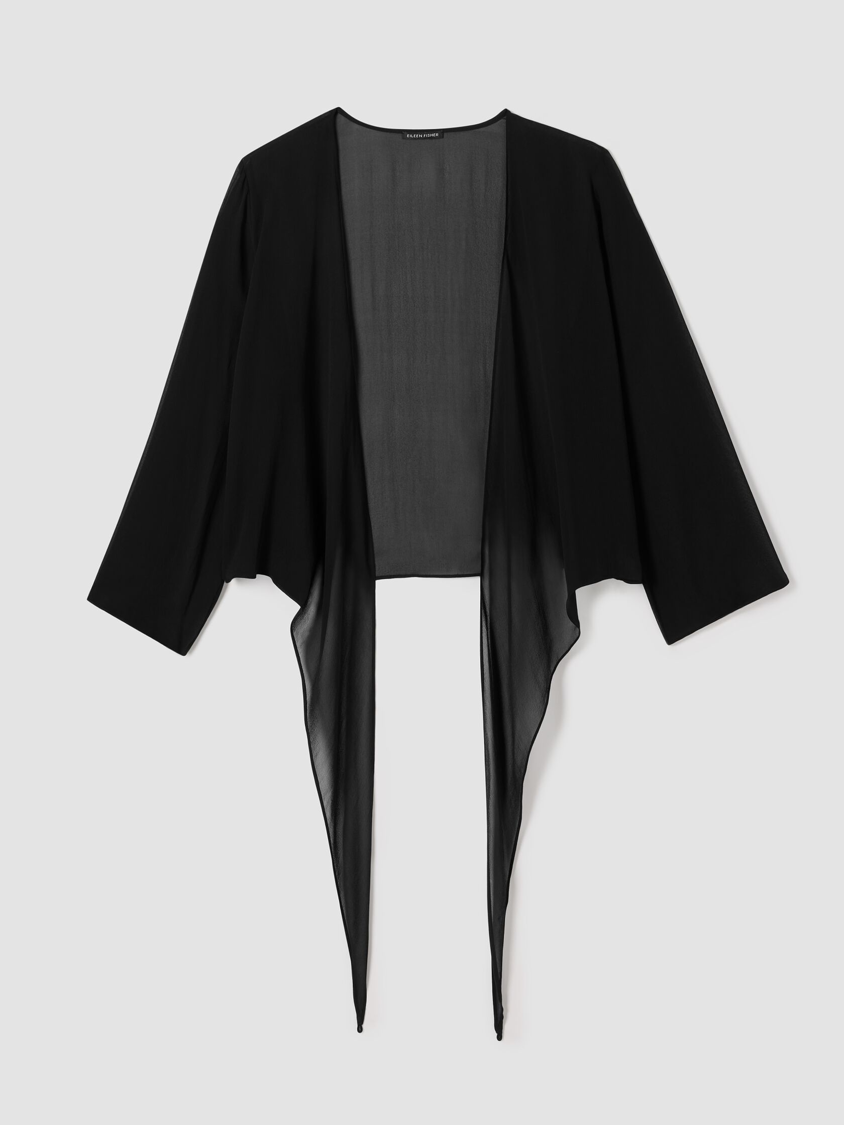 Sheer Silk Georgette Tie Jacket