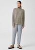 Recycled Cashmere Tweed Turtleneck Box-Top