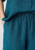 Washed Organic Linen Delave Wide-Leg Pant