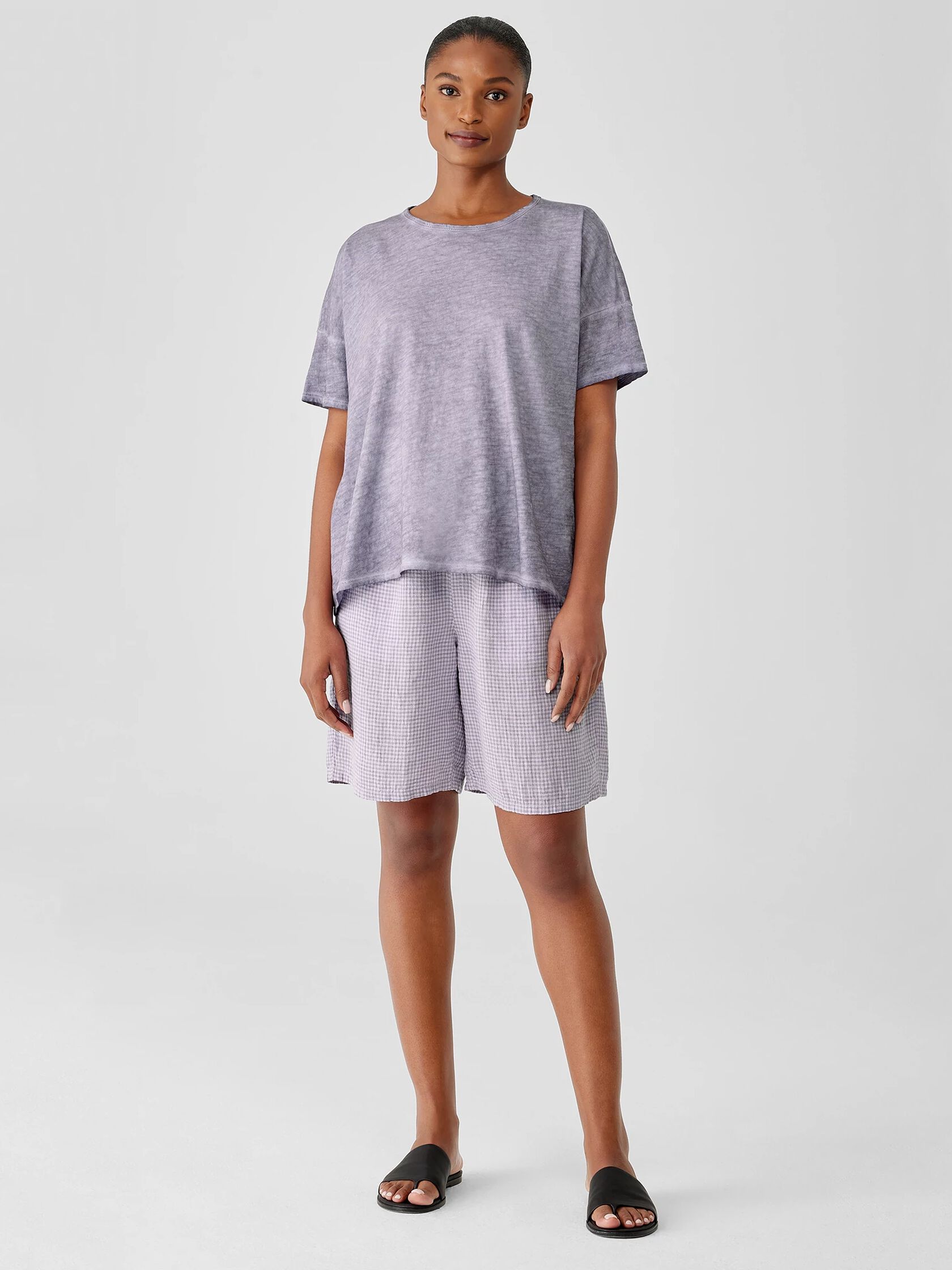 Organic Cotton Hazy Slub Crew Neck Tee