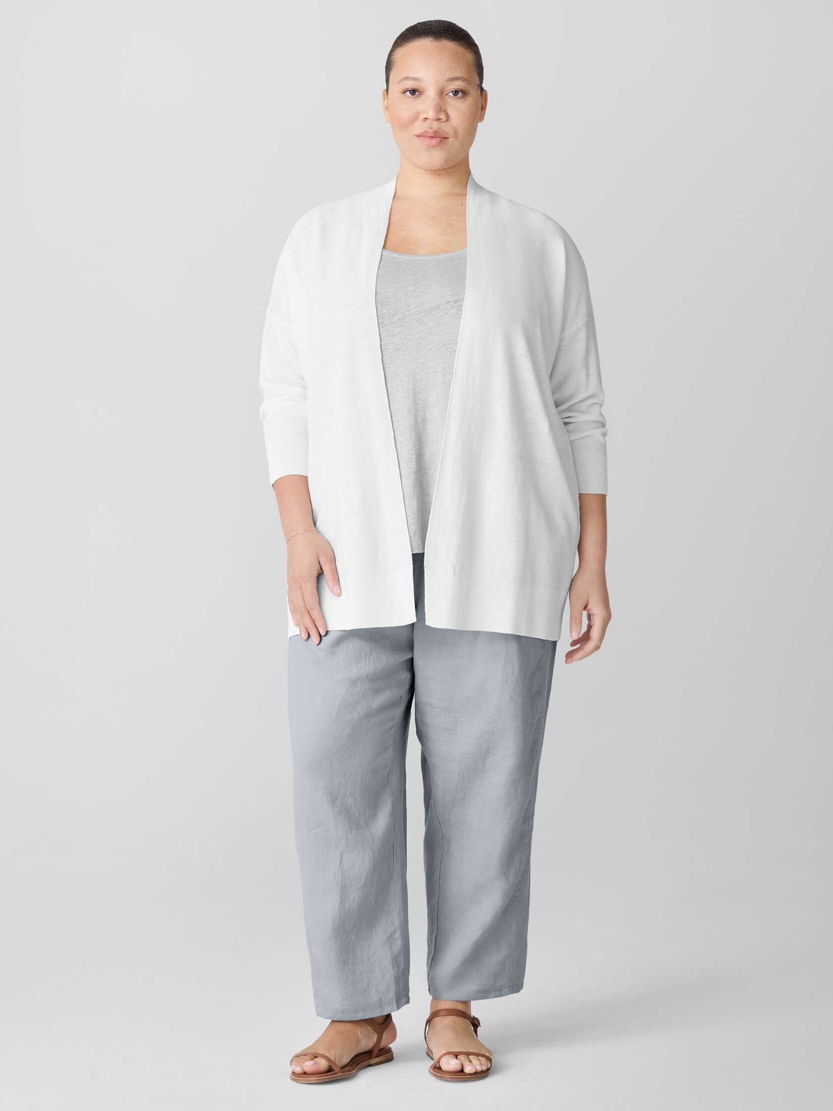 Organic Linen Cotton Long Cardigan