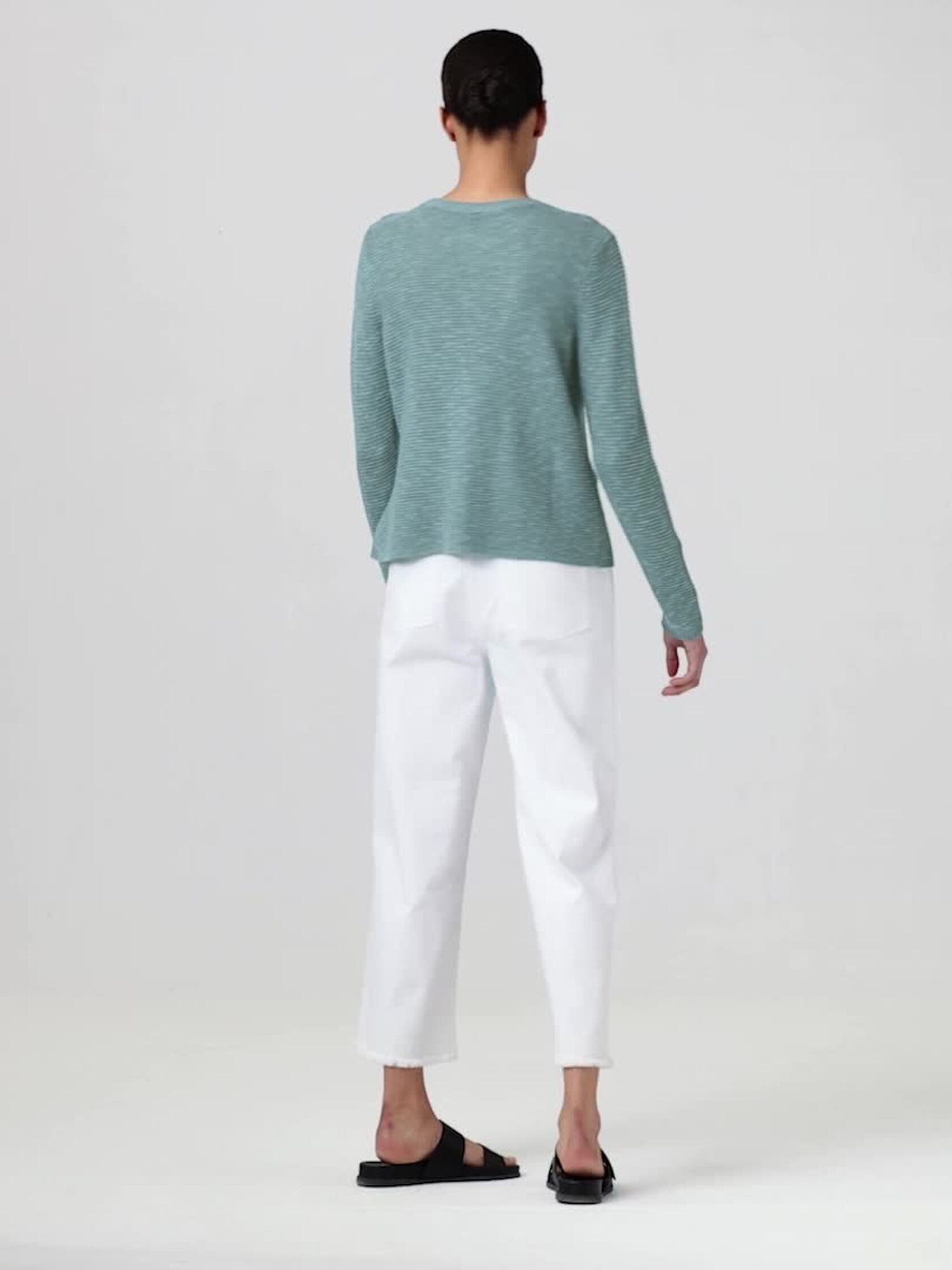Organic Linen Cotton Crew Neck Top
