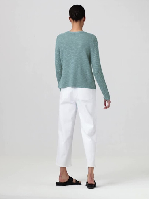Organic Linen Cotton Crew Neck Top