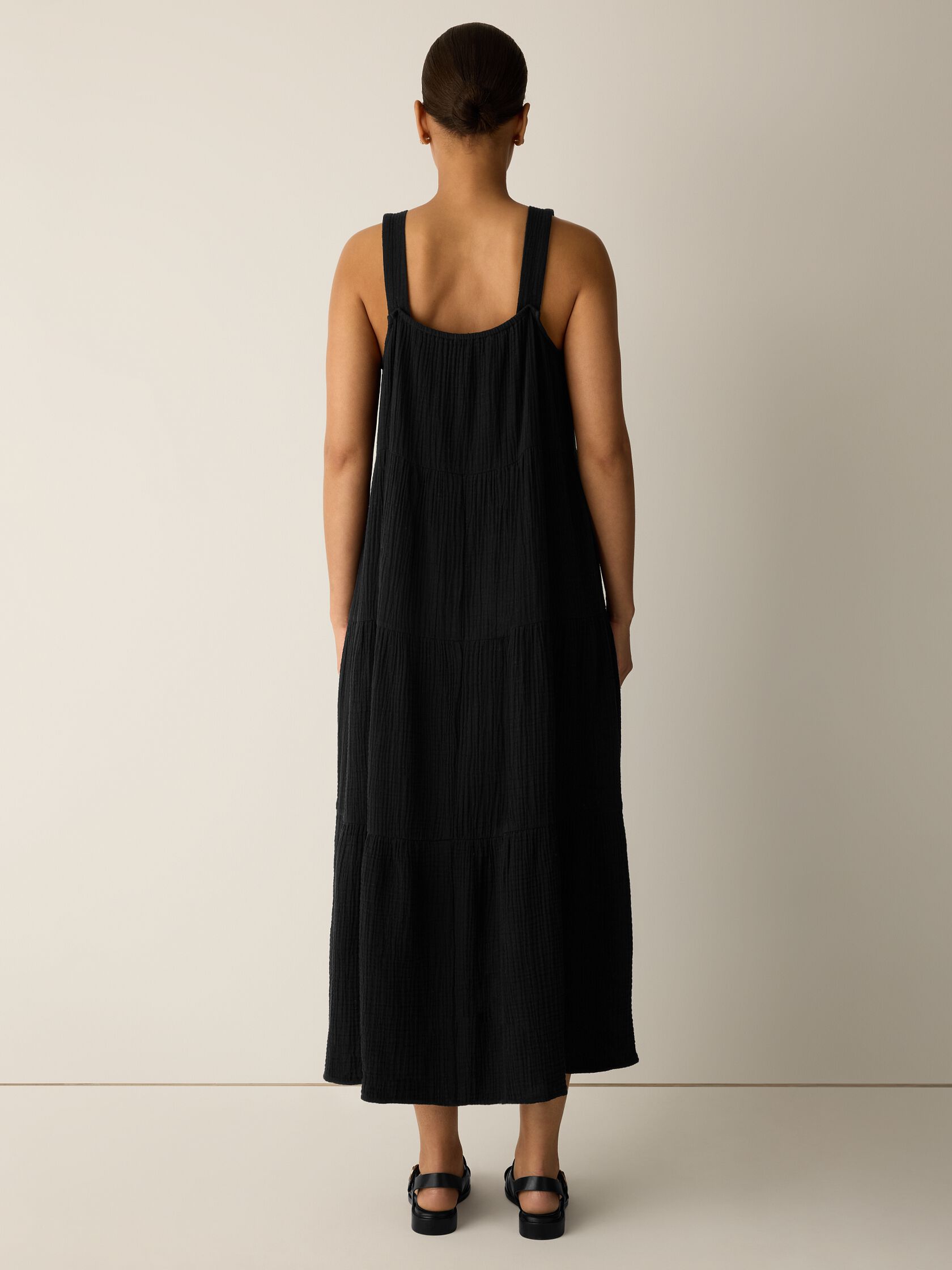 Organic Cotton Lofty Gauze Tiered Dress