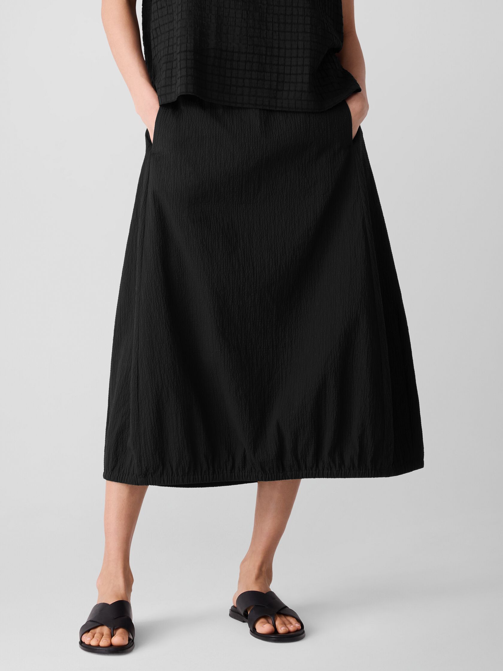 Organic Cotton Pucker Lantern Skirt