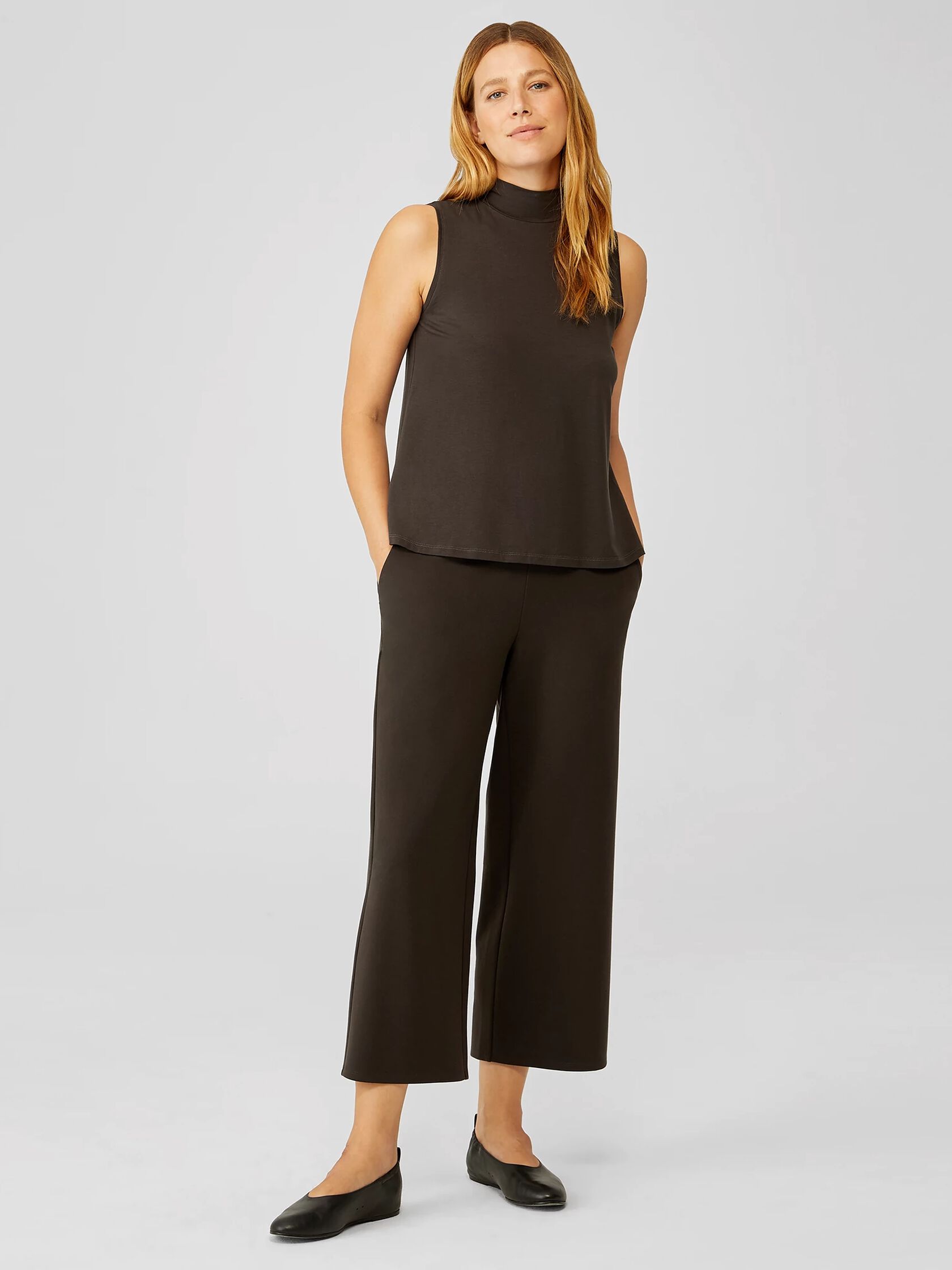 Fine Jersey Mock Neck Tank