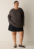 Cotton & Recycled Cashmere Crew Neck Long Top