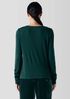 Ribbed Pima Cotton Blend Scoop Neck Top