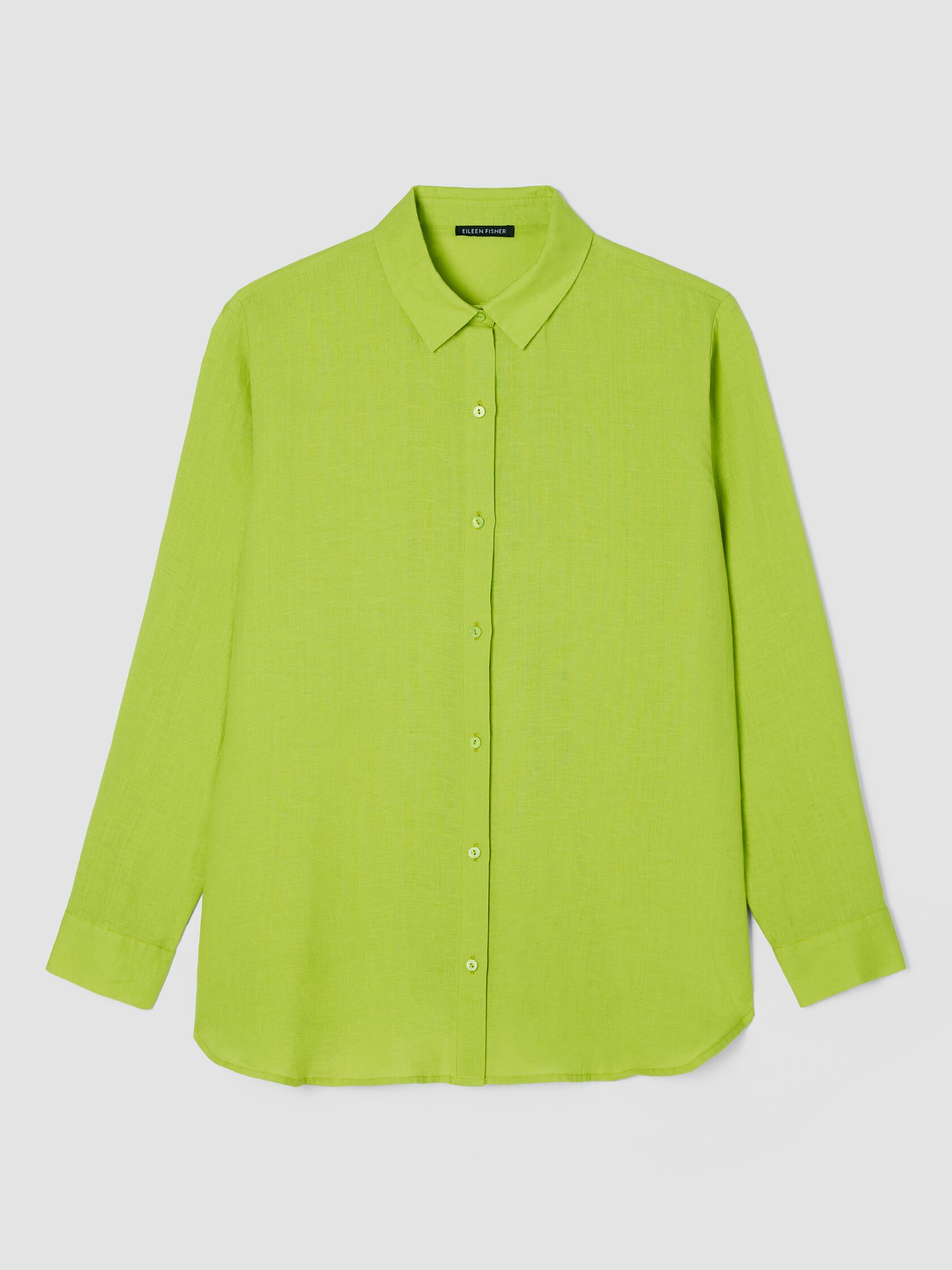 Organic Handkerchief Linen Classic Collar Shirt | EILEEN FISHER