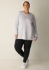 Striped Cozy Brushed Terry Long Top