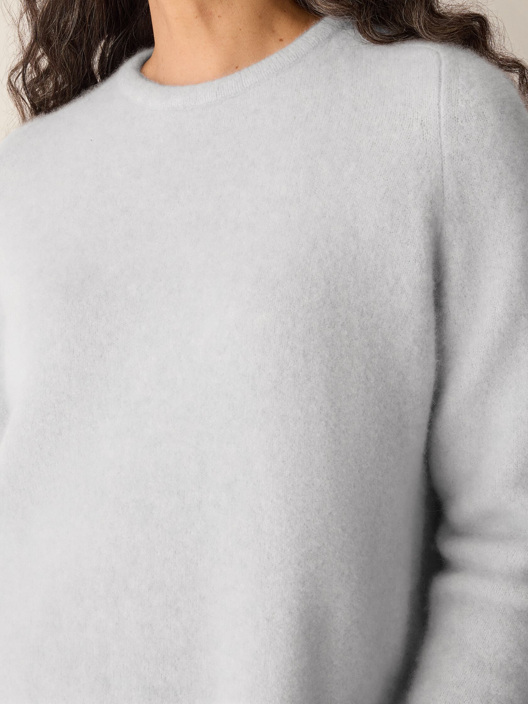 Cashmere Silk Boucle Bliss Crew Neck Top