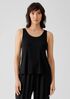 Stretch Silk Jersey Scoop Neck Tank