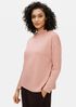 Stretch Terry Funnel Neck Box-Top