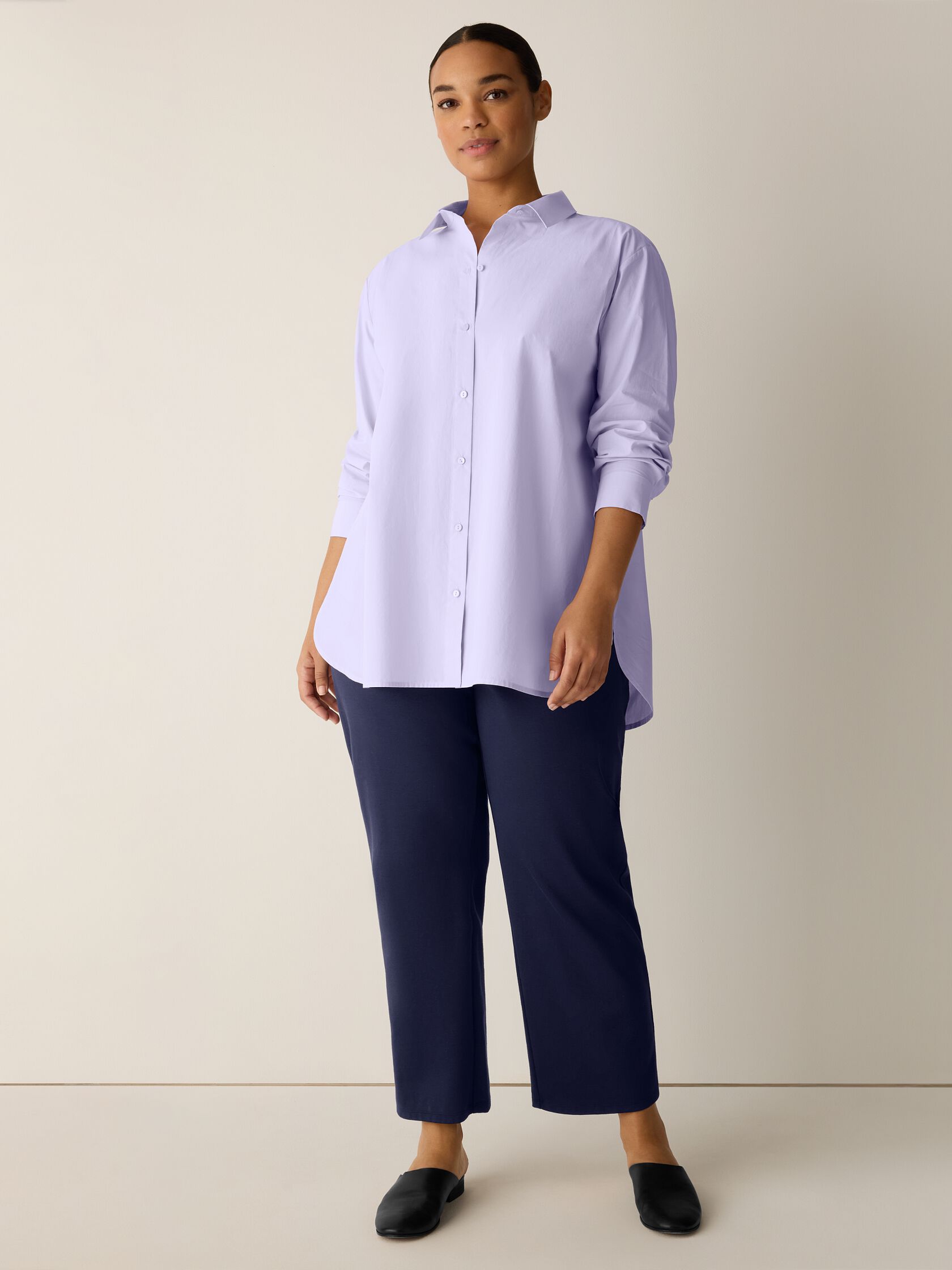 Organic Cotton Poplin Classic Collar Shirt