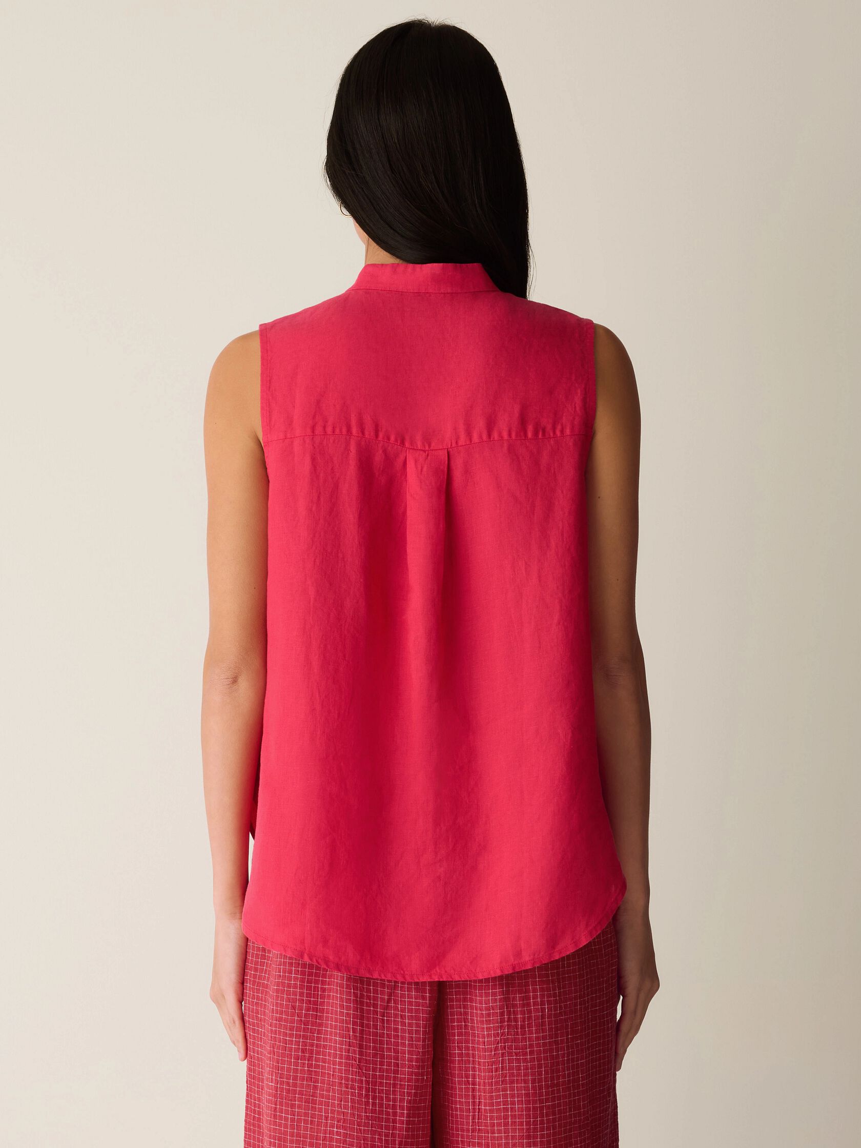 Organic Handkerchief Linen Sleeveless Shirt
